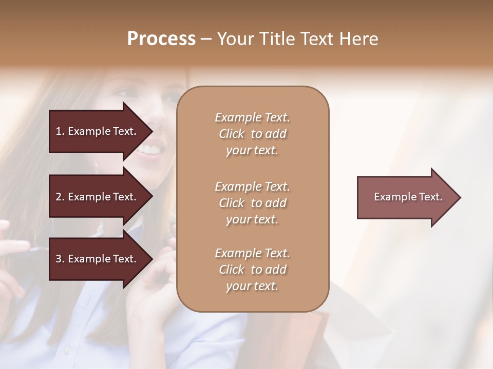 Girl Shopaholic Caucasian PowerPoint Template