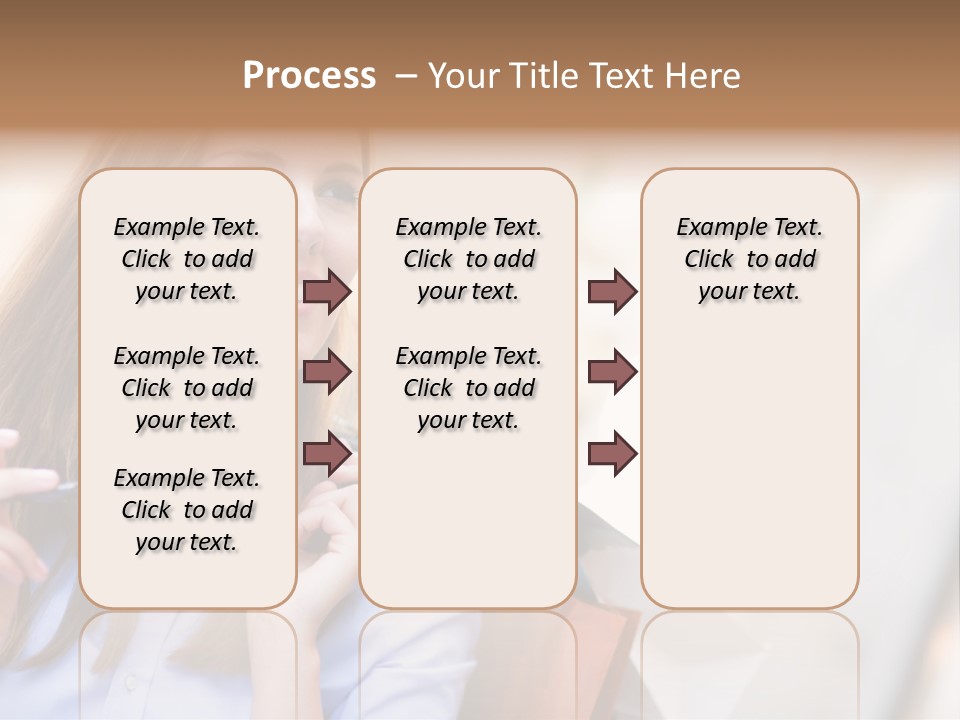 Girl Shopaholic Caucasian PowerPoint Template