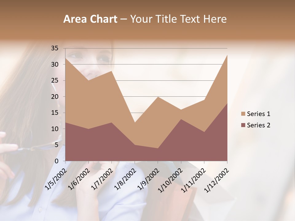 Girl Shopaholic Caucasian PowerPoint Template