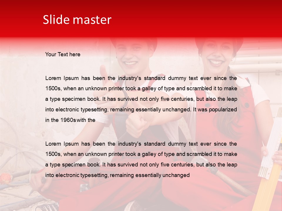 Verputzen Ausbildung Baustelle PowerPoint Template