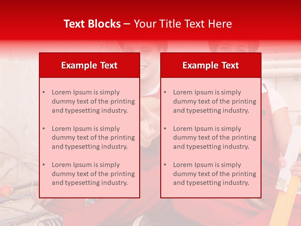 Verputzen Ausbildung Baustelle PowerPoint Template