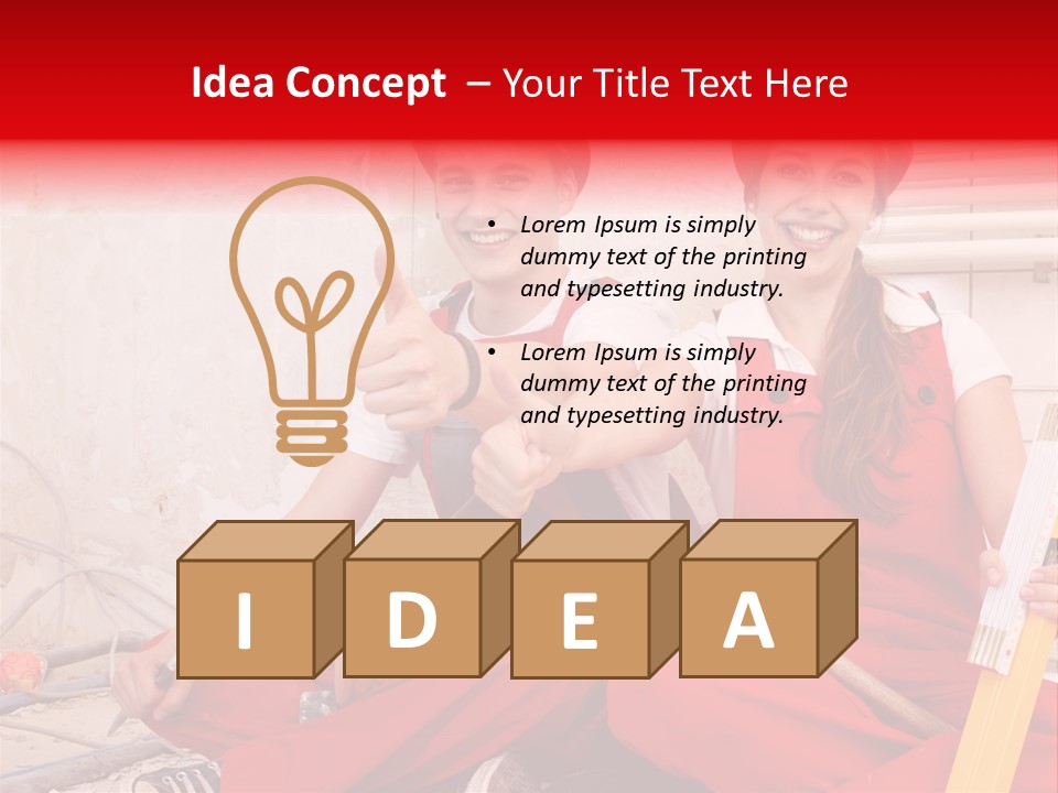 Verputzen Ausbildung Baustelle PowerPoint Template