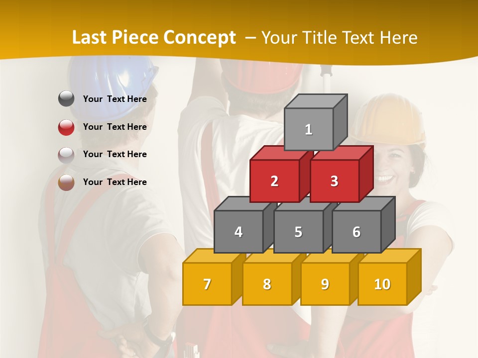 Lack Junge Frau Renovieren PowerPoint Template