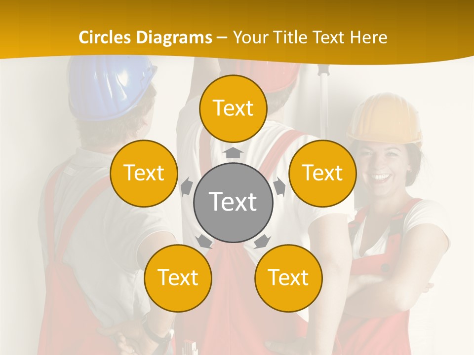 Lack Junge Frau Renovieren PowerPoint Template