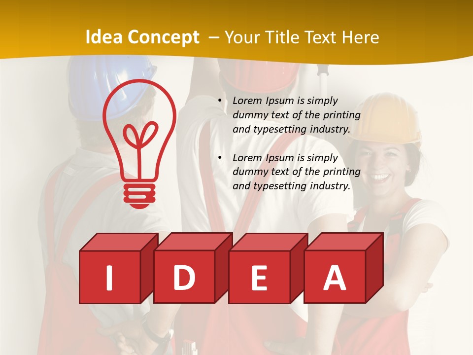 Lack Junge Frau Renovieren PowerPoint Template