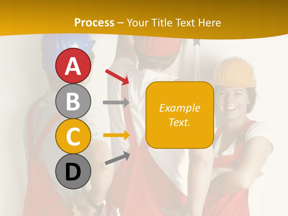 Lack Junge Frau Renovieren PowerPoint Template