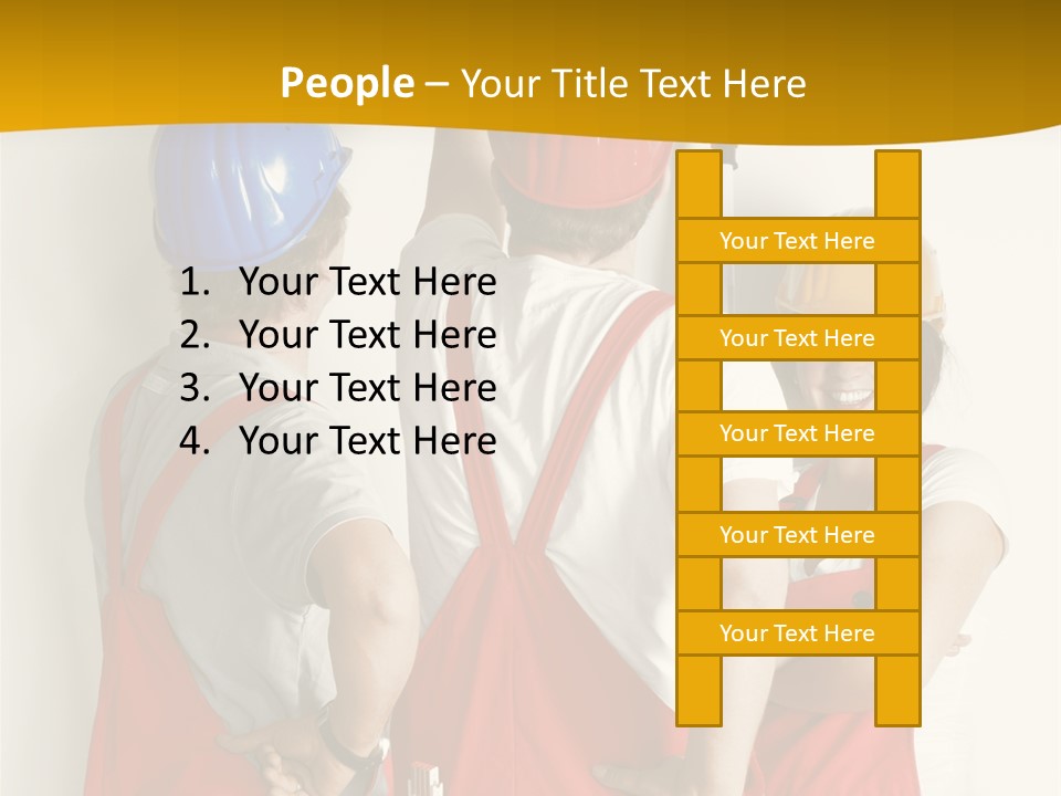 Lack Junge Frau Renovieren PowerPoint Template