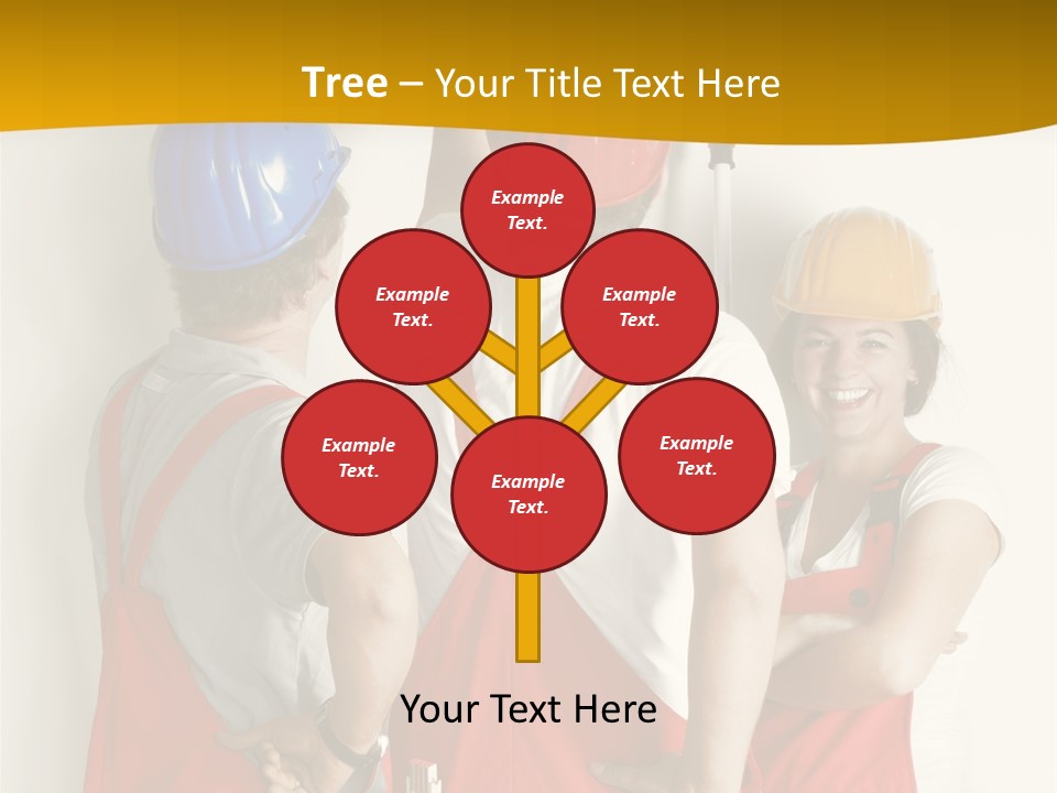 Lack Junge Frau Renovieren PowerPoint Template