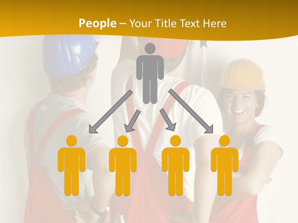 Lack Junge Frau Renovieren PowerPoint Template