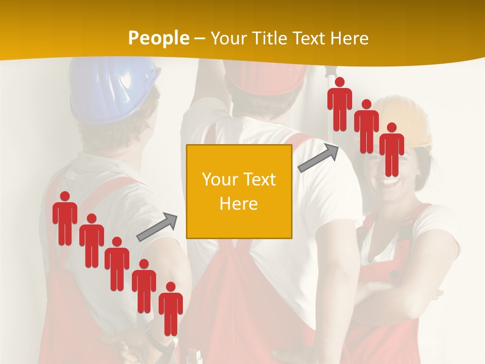 Lack Junge Frau Renovieren PowerPoint Template