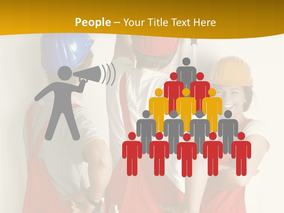 Lack Junge Frau Renovieren PowerPoint Template