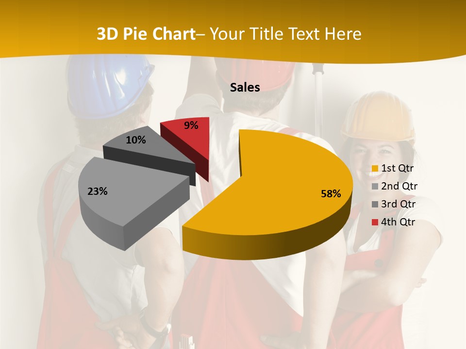 Lack Junge Frau Renovieren PowerPoint Template