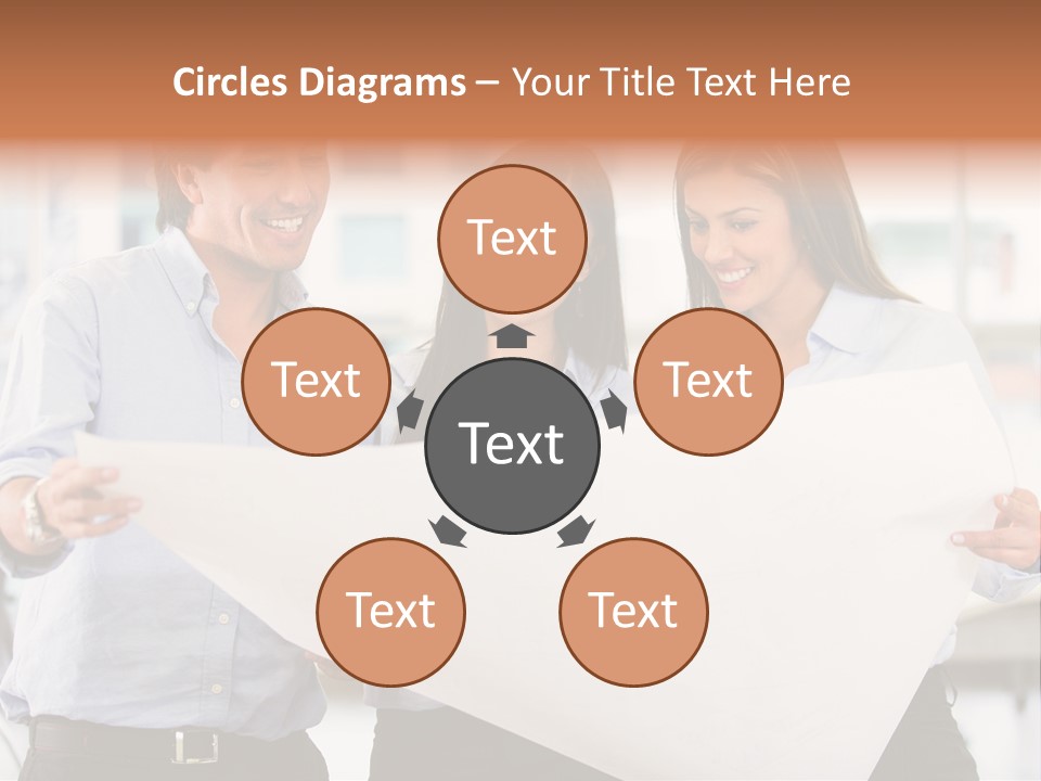 Corporate Indoors Businesspeople PowerPoint Template
