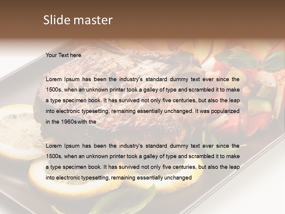 Appetizers Beef Beefsteak PowerPoint Template