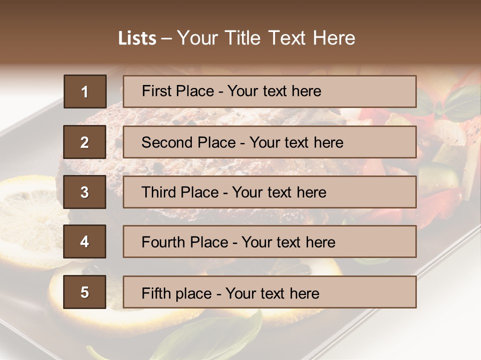 Appetizers Beef Beefsteak PowerPoint Template