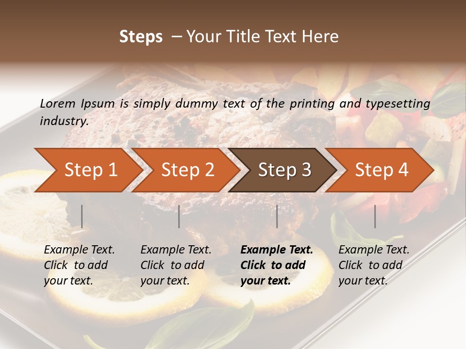 Appetizers Beef Beefsteak PowerPoint Template