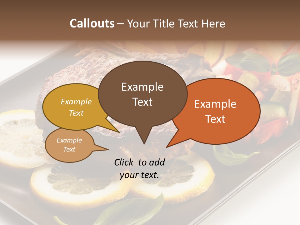 Appetizers Beef Beefsteak PowerPoint Template