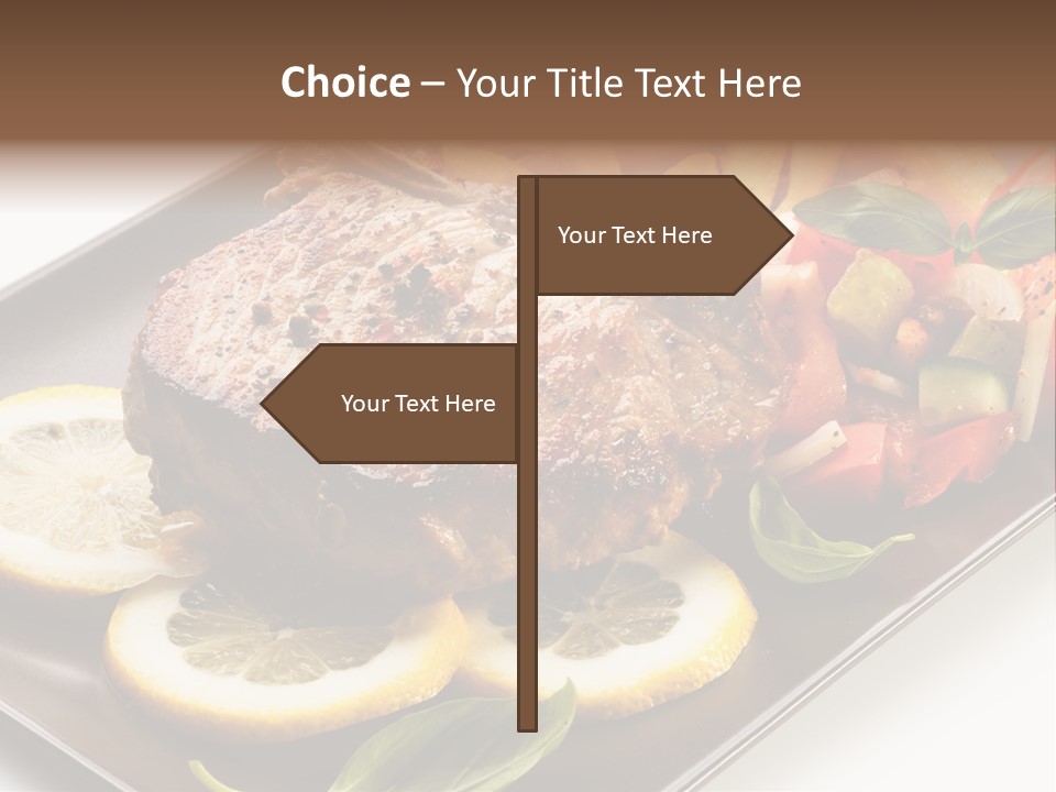 Appetizers Beef Beefsteak PowerPoint Template