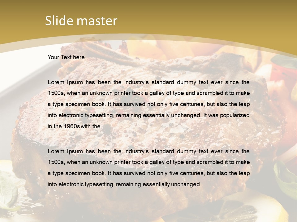 Lunch Meat Appetizers PowerPoint Template