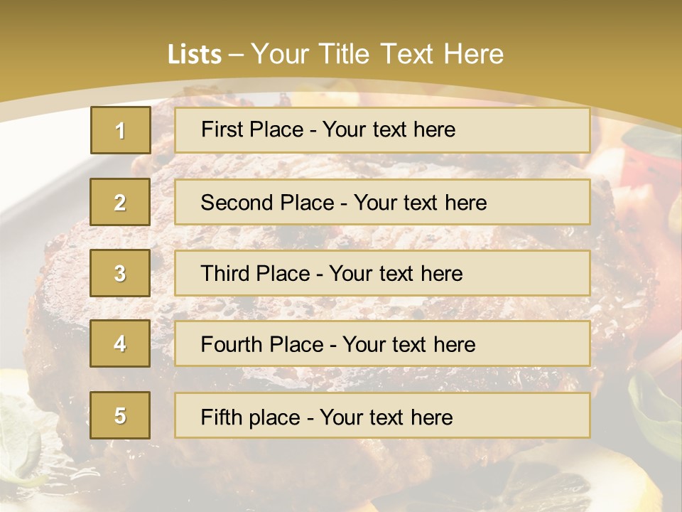 Lunch Meat Appetizers PowerPoint Template