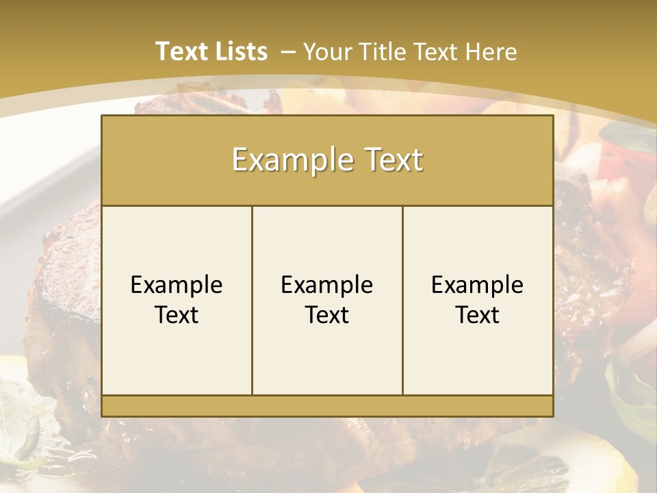 Lunch Meat Appetizers PowerPoint Template
