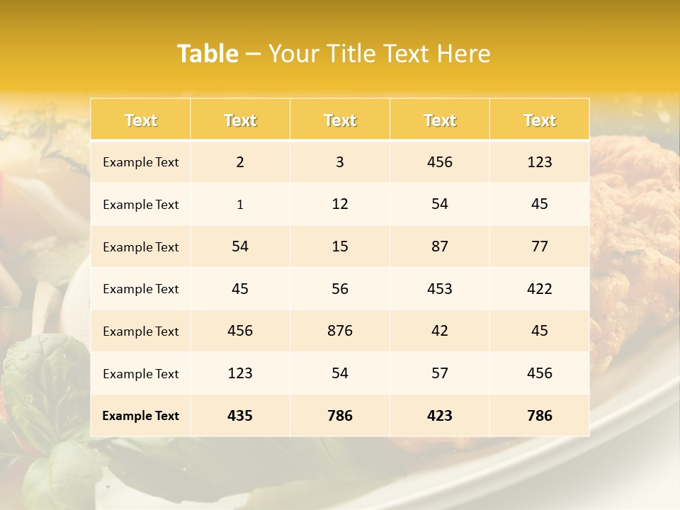 Cucumber Chops Tomato PowerPoint Template