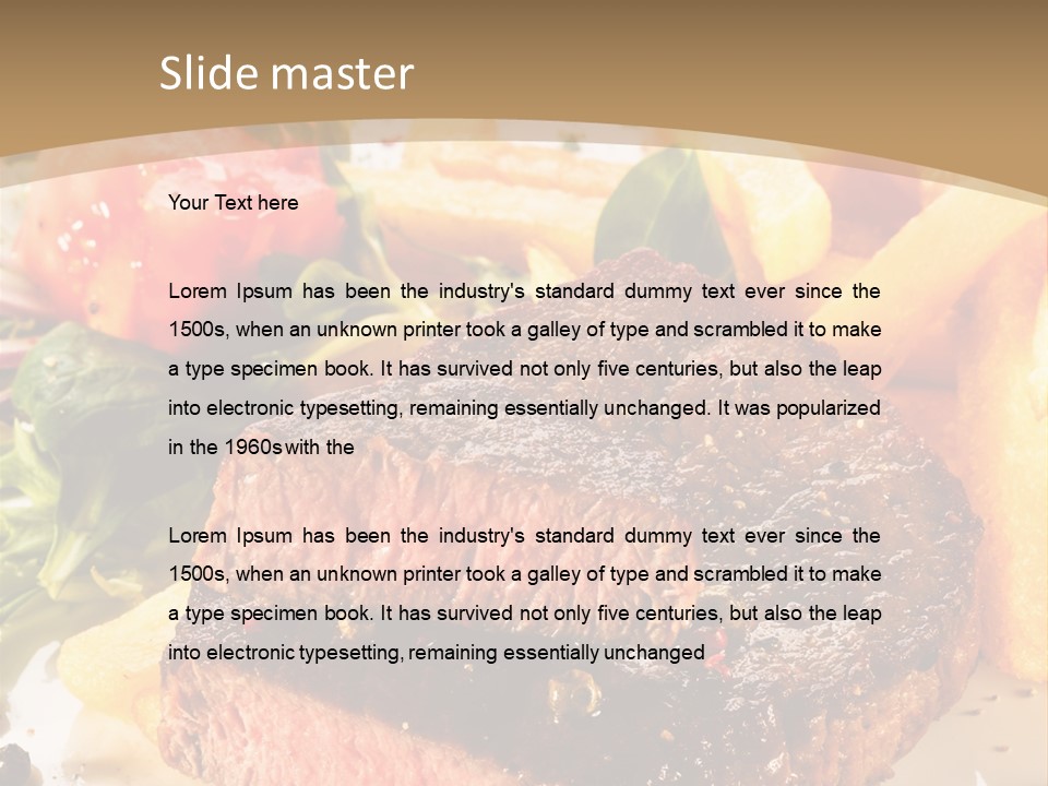 Bloody Roast Cutlet PowerPoint Template