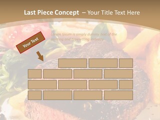 Bloody Roast Cutlet PowerPoint Template