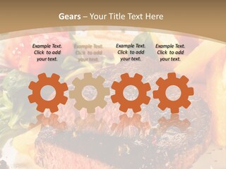 Bloody Roast Cutlet PowerPoint Template