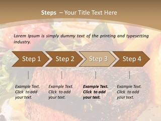 Bloody Roast Cutlet PowerPoint Template