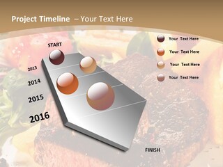 Bloody Roast Cutlet PowerPoint Template