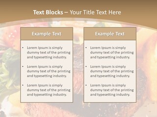 Bloody Roast Cutlet PowerPoint Template