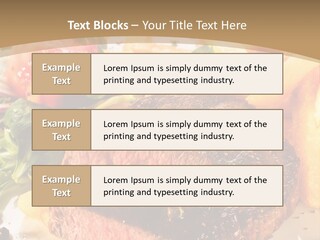 Bloody Roast Cutlet PowerPoint Template