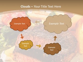 Bloody Roast Cutlet PowerPoint Template