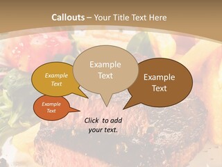 Bloody Roast Cutlet PowerPoint Template