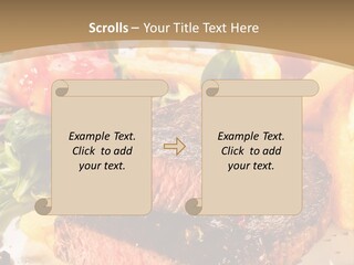 Bloody Roast Cutlet PowerPoint Template