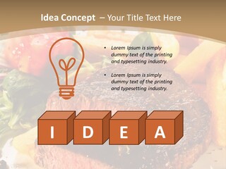 Bloody Roast Cutlet PowerPoint Template