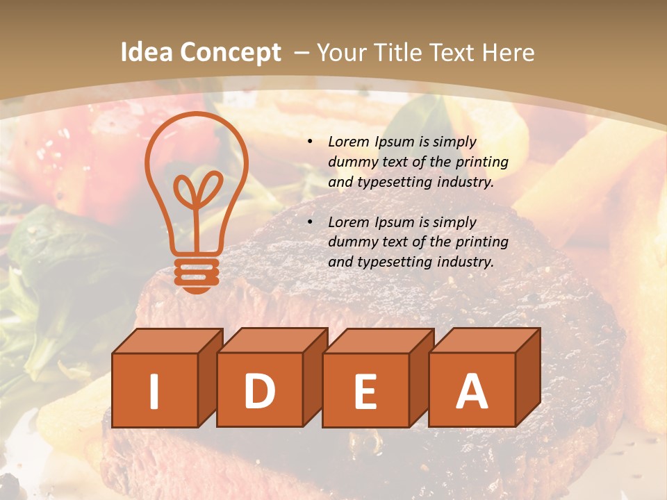 Bloody Roast Cutlet PowerPoint Template