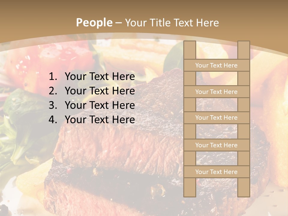 Bloody Roast Cutlet PowerPoint Template