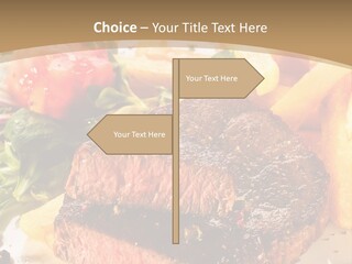 Bloody Roast Cutlet PowerPoint Template