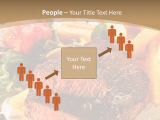 Bloody Roast Cutlet PowerPoint Template