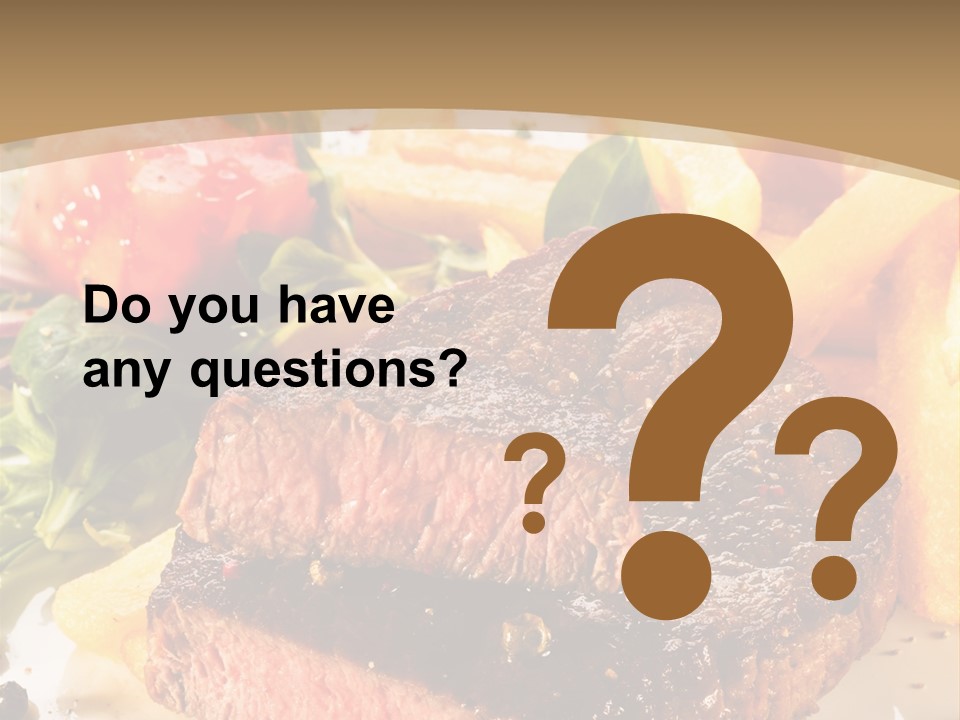 Bloody Roast Cutlet PowerPoint Template