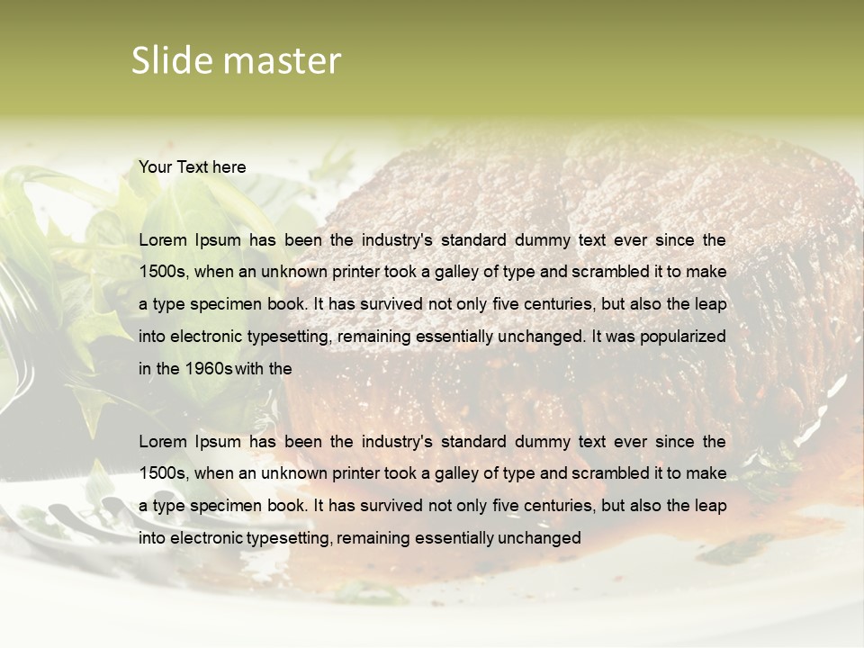 Dish Parsley White PowerPoint Template