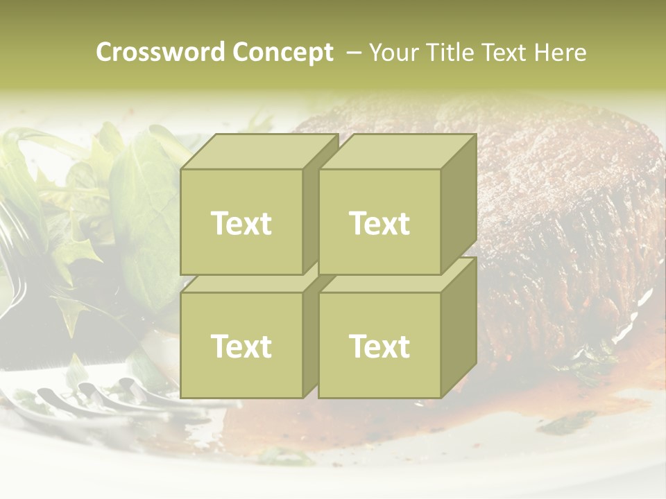 Dish Parsley White PowerPoint Template