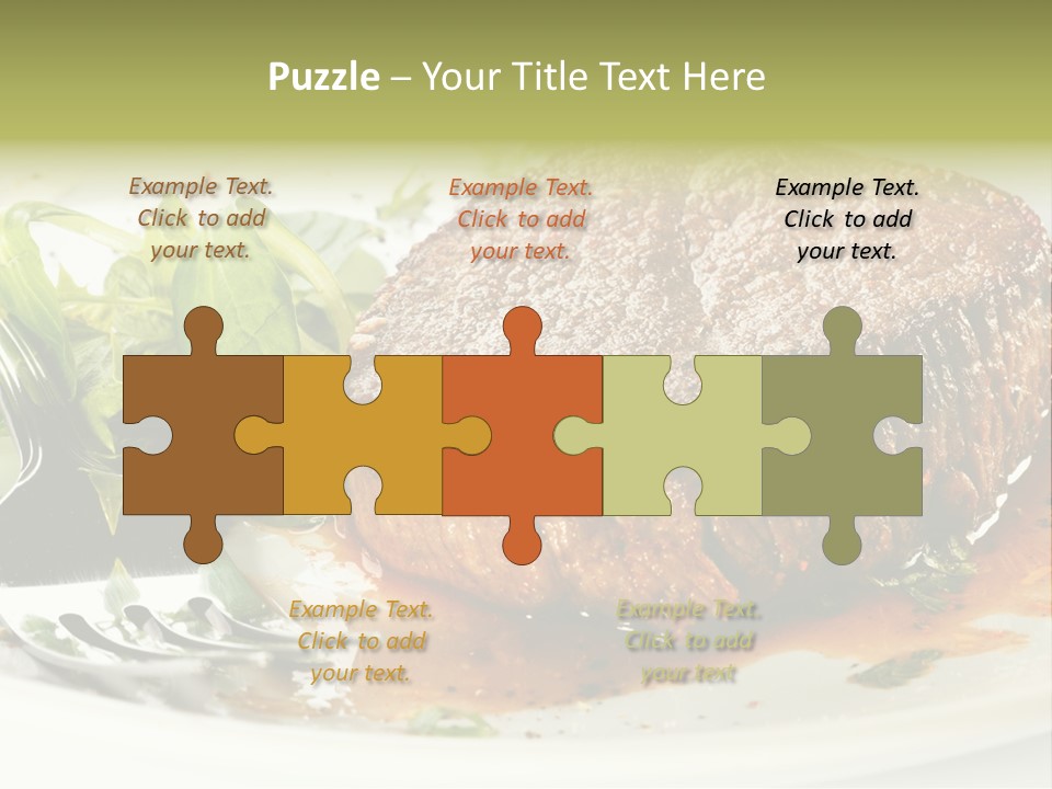 Dish Parsley White PowerPoint Template