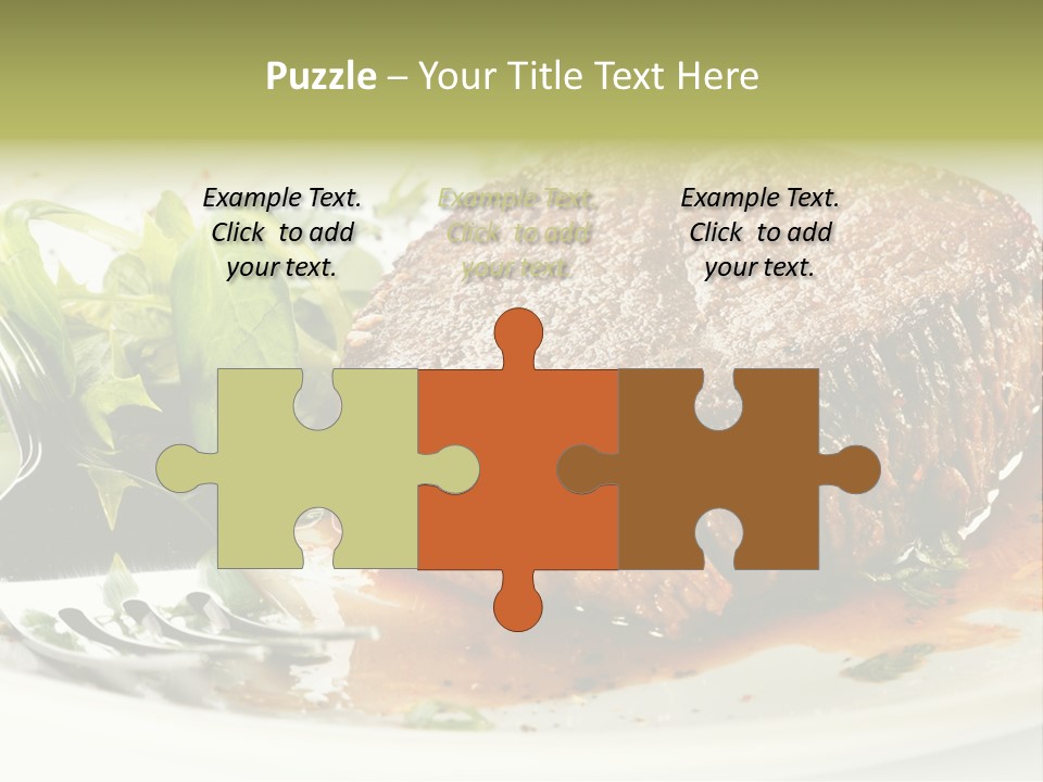 Dish Parsley White PowerPoint Template