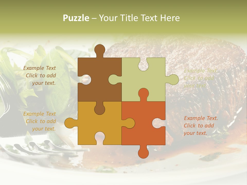 Dish Parsley White PowerPoint Template