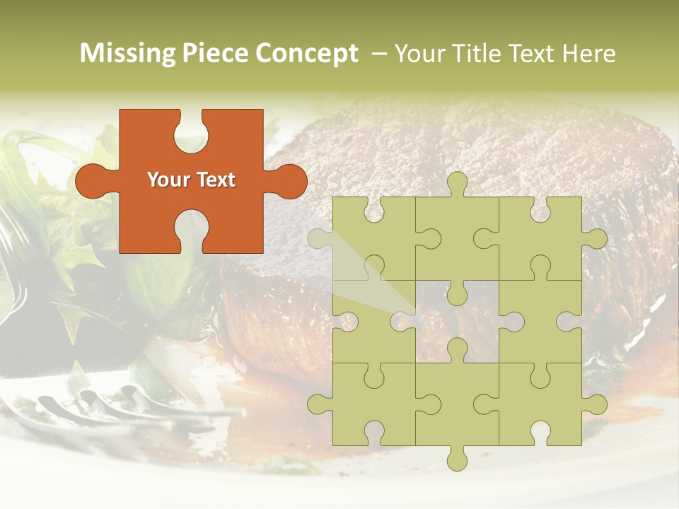 Dish Parsley White PowerPoint Template