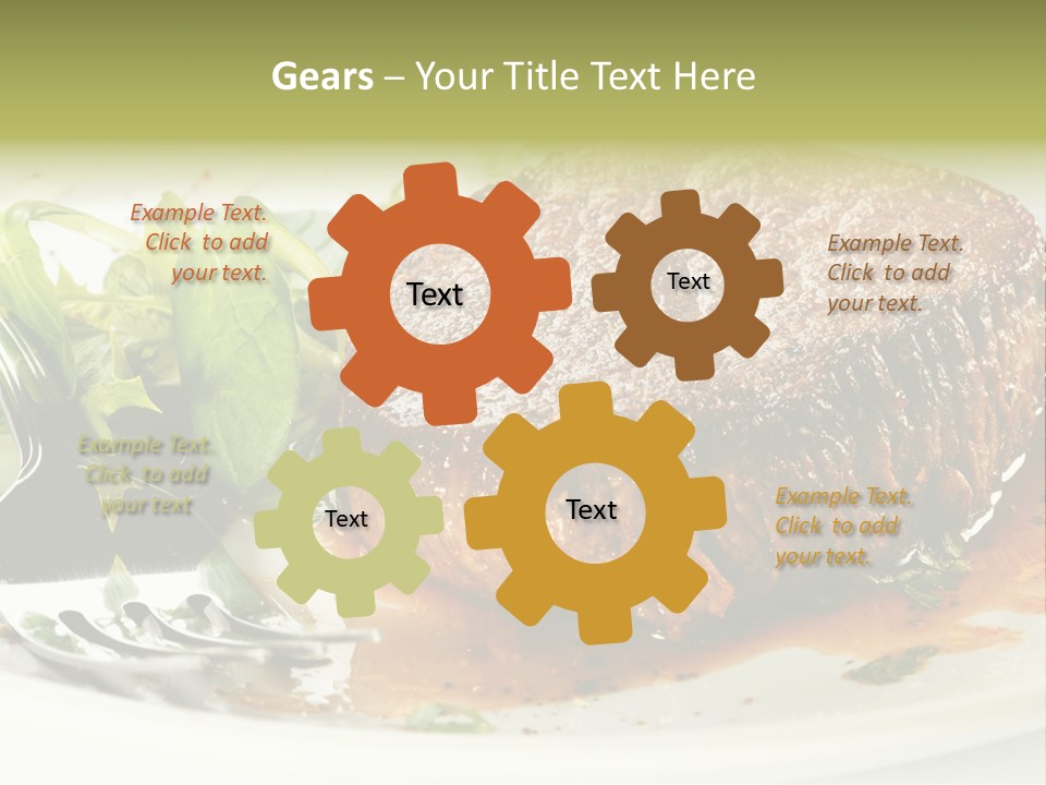 Dish Parsley White PowerPoint Template