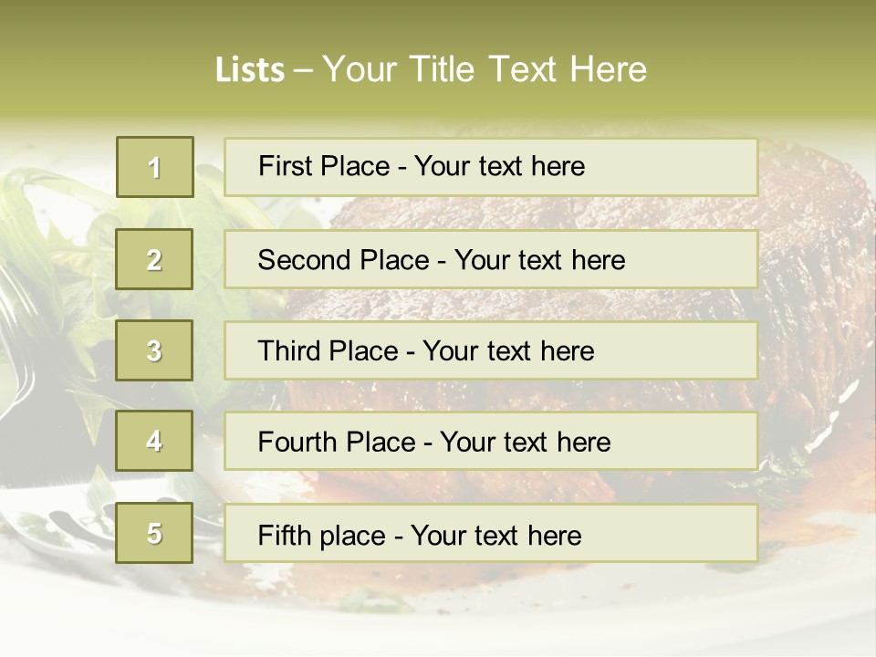 Dish Parsley White PowerPoint Template